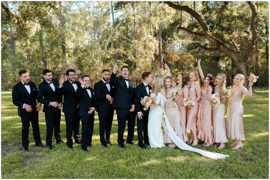 wedding party at addison woods 