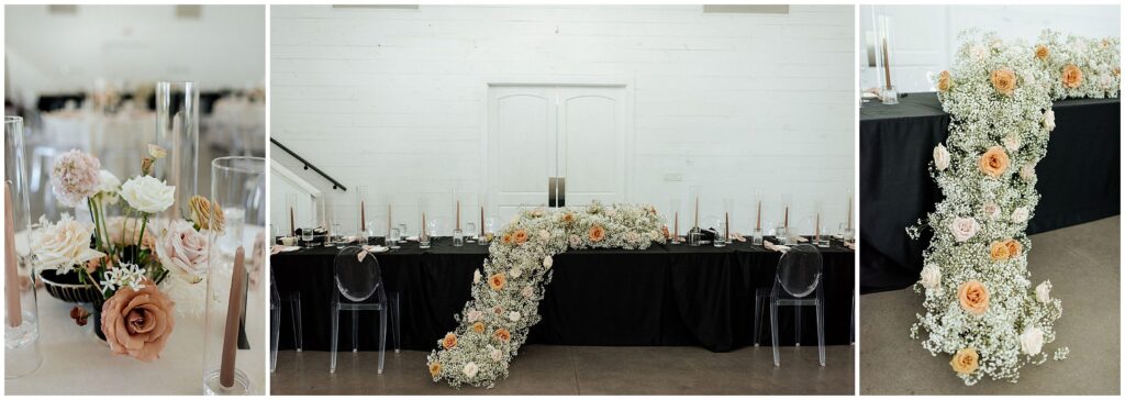 wedding party table addison woods wedding