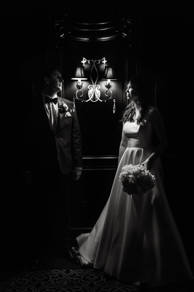 Cocktail hour in the Hemingway Room during a Hotel ZaZa Houston wedding celebration.