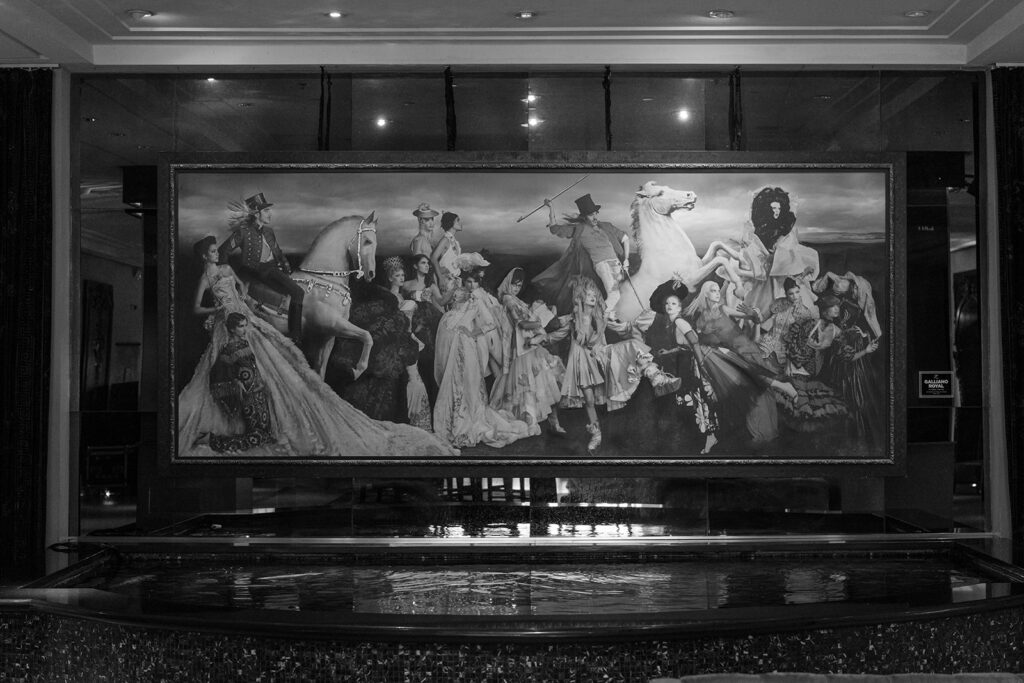 Grand mural inside Hotel ZaZa Houston Museum District lobby near the Phantom Ballroom.